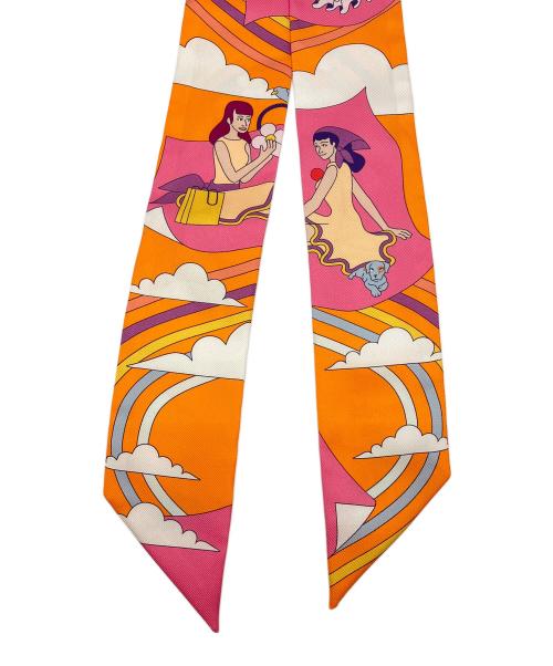 HERMES（エルメス）HERMES (エルメス) ツィリー ピンク/オレンジの古着・服飾アイテム