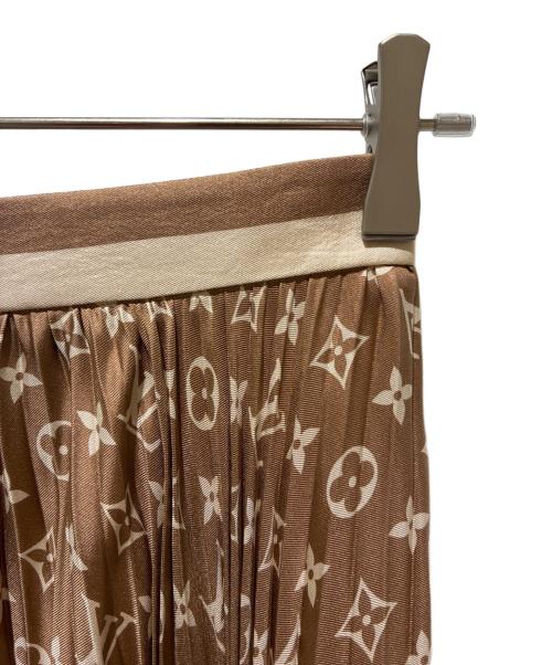 LOUIS VUITTON（ルイ ヴィトン）LOUIS VUITTON (ルイ ヴィトン) モノグラムプリント シルクロングプリーツスカート サイズ:34の古着・服飾アイテム