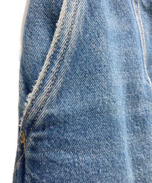 POLO RALPH LAUREN（ポロ・ラルフローレン）POLO RALPH LAUREN (ポロ・ラルフローレン) Aライン ボタン フロント デニム ミディスカート ブルー サイズ:W28の古着・服飾アイテム