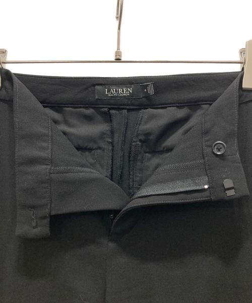 LAUREN RALPH LAUREN（ローレンラルフローレン）LAUREN RALPH LAUREN (ローレンラルフローレン) サイドラインパンツ ブラック サイズ:4の古着・服飾アイテム
