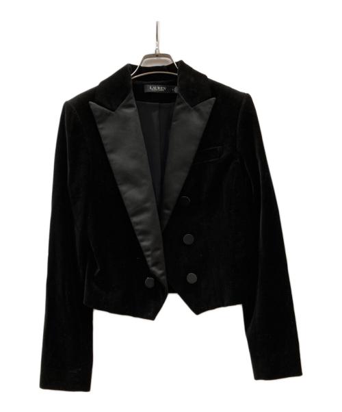 LAUREN RALPH LAUREN（ローレンラルフローレン）LAUREN RALPH LAUREN (ローレンラルフローレン) ベロアジャケット ブラック サイズ:4の古着・服飾アイテム