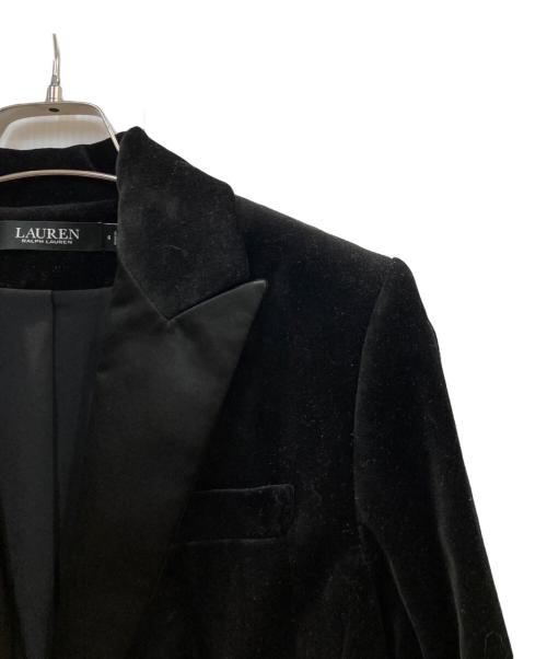 LAUREN RALPH LAUREN（ローレンラルフローレン）LAUREN RALPH LAUREN (ローレンラルフローレン) ベロアジャケット ブラック サイズ:4の古着・服飾アイテム