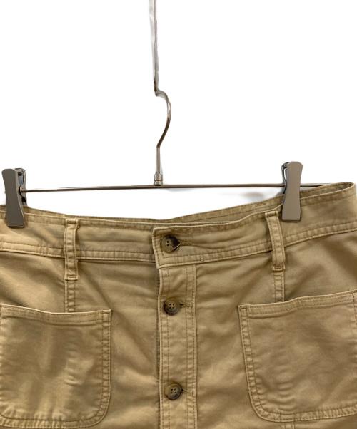 POLO RALPH LAUREN（ポロ・ラルフローレン）POLO RALPH LAUREN (ポロ・ラルフローレン) フロントボタンコットンツイルAラインスカート ベージュ サイズ:6の古着・服飾アイテム