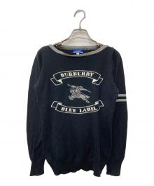 BURBERRY BLUE LABEL（バーバリー ブルー レーベル）の古着「ロゴニット」｜ブラック