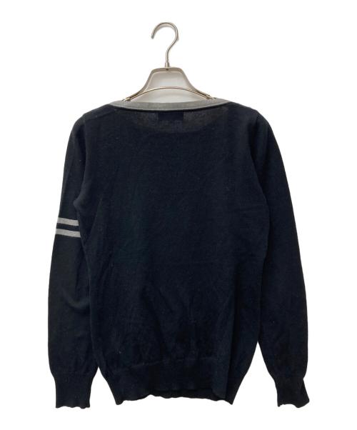 BURBERRY BLUE LABEL（バーバリー ブルー レーベル）BURBERRY BLUE LABEL (バーバリー ブルー レーベル) ロゴニット ブラック サイズ:38の古着・服飾アイテム