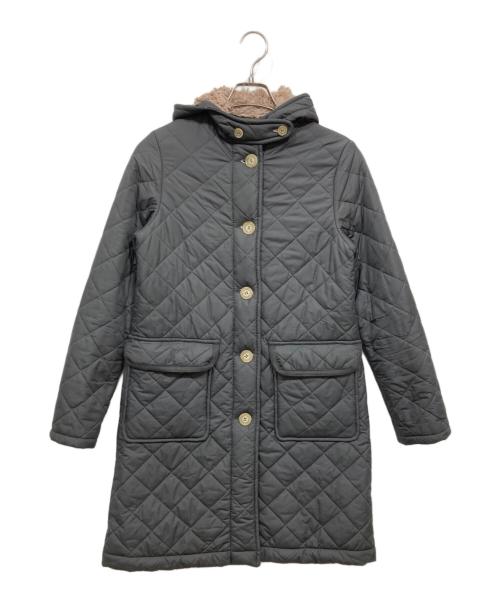 Traditional Weatherwear（トラディショナルウェザーウェア）Traditional Weatherwear (トラディショナルウェザーウェア) 裏ボアフーデッドキルティングコート グレー サイズ:38の古着・服飾アイテム