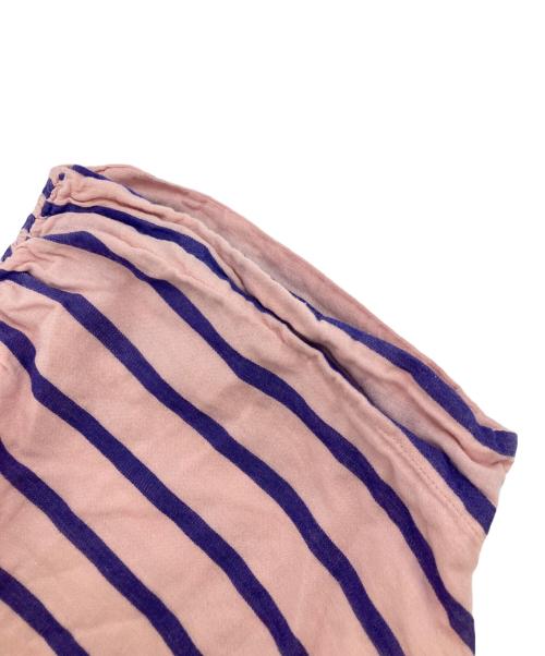 ne quittez pas（ヌキテパ）ne quittez pas (ヌキテパ) Cotton Voile Stripe Waist Gather Dress ピンク サイズ:Ｍの古着・服飾アイテム