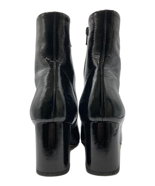 FABIO RUSCONI（ファビオルスコーニ）FABIO RUSCONI (ファビオルスコーニ) エナメルショートブーツ ブラック サイズ:39の古着・服飾アイテム
