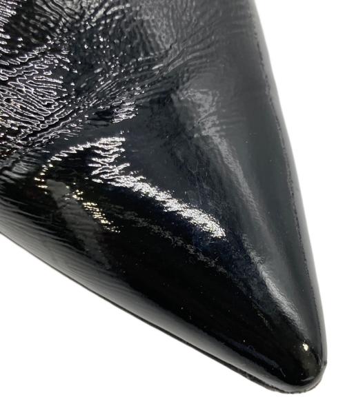 FABIO RUSCONI（ファビオルスコーニ）FABIO RUSCONI (ファビオルスコーニ) エナメルショートブーツ ブラック サイズ:39の古着・服飾アイテム