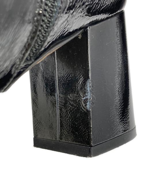 FABIO RUSCONI（ファビオルスコーニ）FABIO RUSCONI (ファビオルスコーニ) エナメルショートブーツ ブラック サイズ:39の古着・服飾アイテム