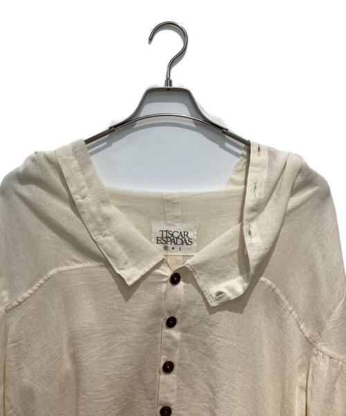 TISCAR ESPADAS（ティスカー・エスパダス）TISCAR ESPADAS (ティスカー・エスパダス) THE MANOOLINA SHIRT アイボリー サイズ:Sの古着・服飾アイテム