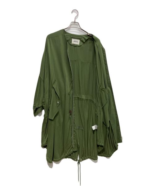 ZUCCA（ズッカ）ZUCCA (ズッカ) レーヨンノーカラーボリュームコート オリーブ サイズ:Mの古着・服飾アイテム