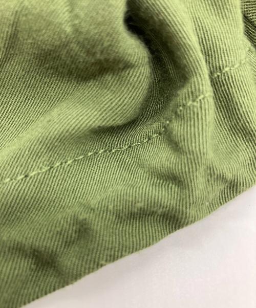 ZUCCA（ズッカ）ZUCCA (ズッカ) レーヨンノーカラーボリュームコート オリーブ サイズ:Mの古着・服飾アイテム