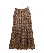 FUMIE=TANAKAフミエタナカ）の古着「プリントギャザースカート」｜ブラック