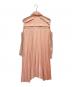 SEIVSON (セイヴソン) ストライププリーツロングシャツ ピンク サイズ:Free：3000円