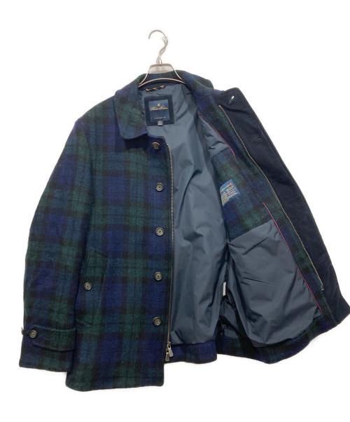 BROOKS BROTHERS（ブルックスブラザーズ）BROOKS BROTHERS (ブルックスブラザーズ) Harris Tweed (ハリスツイード) ウォーキングコート ネイビー サイズ:Mの古着・服飾アイテム