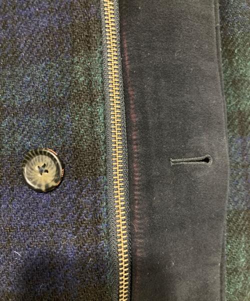 BROOKS BROTHERS（ブルックスブラザーズ）BROOKS BROTHERS (ブルックスブラザーズ) Harris Tweed (ハリスツイード) ウォーキングコート ネイビー サイズ:Mの古着・服飾アイテム