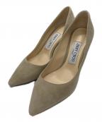 JIMMY CHOOジミーチュウ）の古着「スウェードヒールパンプス」｜ベージュ