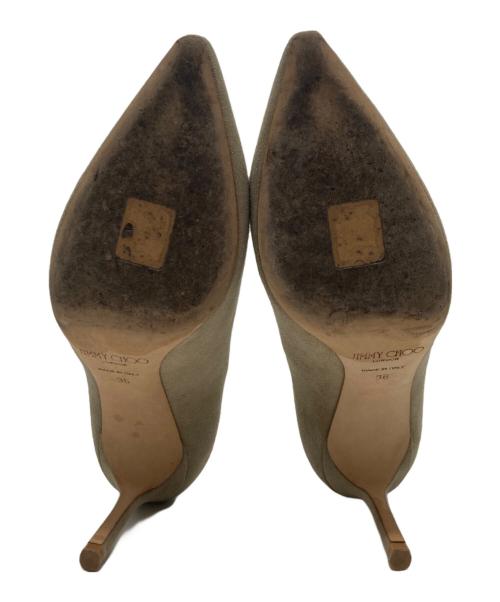 JIMMY CHOO（ジミーチュウ）JIMMY CHOO (ジミーチュウ) スウェードヒールパンプス ベージュ サイズ:36の古着・服飾アイテム