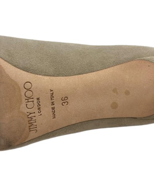 JIMMY CHOO（ジミーチュウ）JIMMY CHOO (ジミーチュウ) スウェードヒールパンプス ベージュ サイズ:36の古着・服飾アイテム