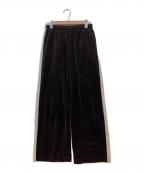 PHEENYフィーニー）の古着「Cotton velours side stripe gathered pants」｜ブラウン