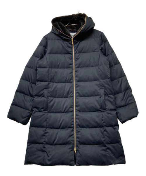 le.coeur blanc（ルクールブラン）le.coeur blanc (ルクールブラン) ファーフードロングダウン ブラック サイズ:SIZE38の古着・服飾アイテム