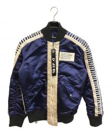 DIESEL（ディーゼル）の古着「レースアップボンバージャケット」｜ネイビー