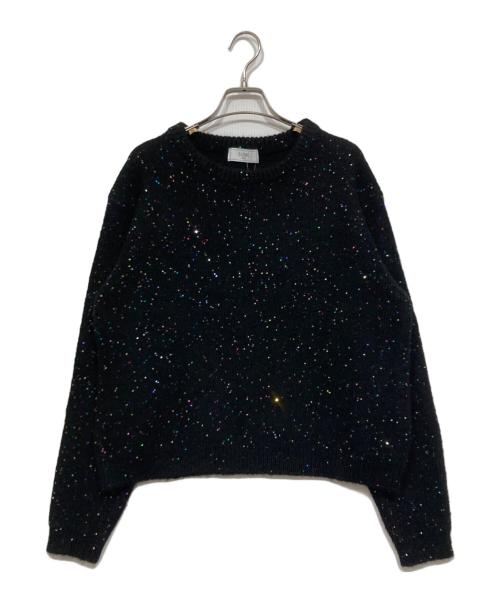 SLOBE IENA（スローブ イエナ）SLOBE IENA (スローブ イエナ) スパンコールニット ブラック サイズ:Fの古着・服飾アイテム