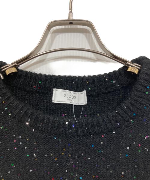 SLOBE IENA（スローブ イエナ）SLOBE IENA (スローブ イエナ) スパンコールニット ブラック サイズ:Fの古着・服飾アイテム
