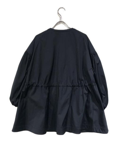 VERMEIL par iena（ヴェルメイユ パー イエナ）VERMEIL par iena (ヴェルメイユ パー イエナ) ノーカラーギャザーZIPブルゾン ネイビー サイズ:SIZE Freeの古着・服飾アイテム