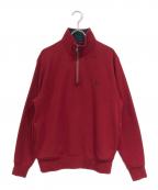 POLO RALPH LAURENポロ・ラルフローレン）の古着「ハーフジップスウェット」｜レッド