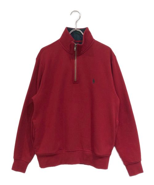POLO RALPH LAUREN（ポロ・ラルフローレン）POLO RALPH LAUREN (ポロ・ラルフローレン) ハーフジップスウェット レッド サイズ:SIZE Sの古着・服飾アイテム