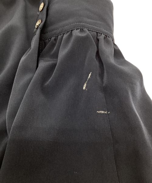 BALLSEY（ボールジィ）BALLSEY (ボールジィ) クリアデシン フリルボウタイブラウス ネイビー サイズ:36の古着・服飾アイテム