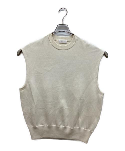 MIESROHE（ミースロエ）MIESROHE (ミースロエ) washable裏毛編みニットベスト アイボリー サイズ:FREEの古着・服飾アイテム