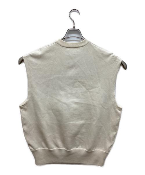 MIESROHE（ミースロエ）MIESROHE (ミースロエ) washable裏毛編みニットベスト アイボリー サイズ:FREEの古着・服飾アイテム