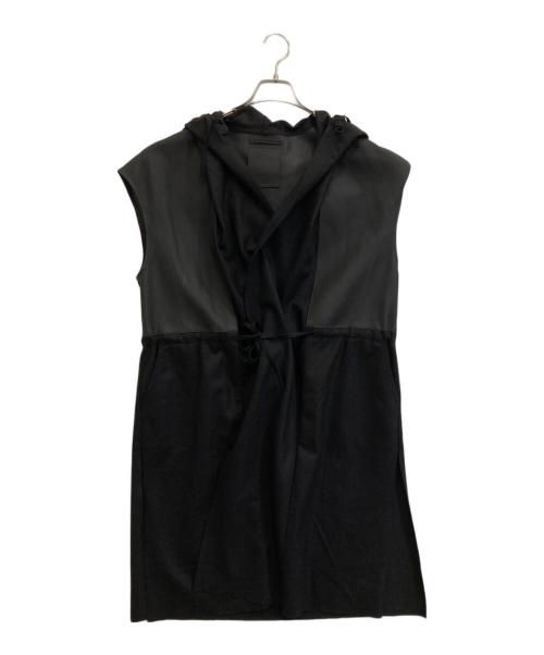 Rawtus（ロゥタス）Rawtus (ロゥタス) レザー切替ロングベスト ブラウン サイズ:38の古着・服飾アイテム