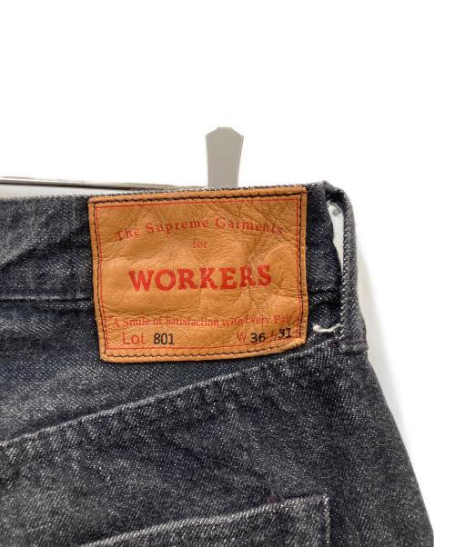 WORKERS（ワーカーズ）WORKERS (ワーカーズ) Lot 801 Straight Jeans ブラック サイズ:36の古着・服飾アイテム
