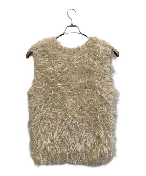 ERiKOKATORi（エリコカトリ）ERiKOKATORi (エリコカトリ) モヘヤシャギーニットベスト アイボリー サイズ:Fの古着・服飾アイテム