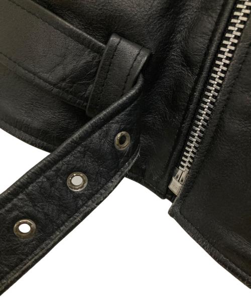 HORN WORKS（ホーンワークス）HORN WORKS (ホーンワークス) ダブルライダースジャケット ブラック サイズ:Lの古着・服飾アイテム