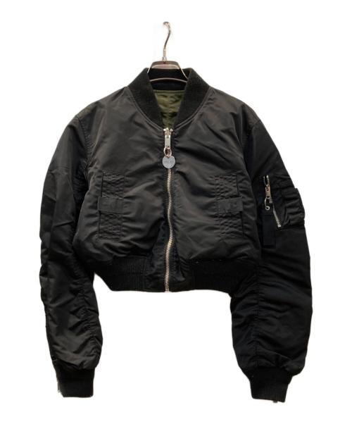 DIESEL（ディーゼル）DIESEL (ディーゼル) クロップドボンバージャケット ブラック サイズ:XSの古着・服飾アイテム