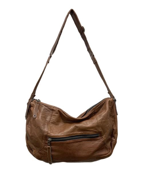 master-piece（マスターピース）master-piece (マスターピース) レザーショルダーバッグ ブラウンの古着・服飾アイテム