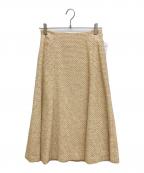IENA LA BOUCLE×LINTONイエナ ラ ブークル×リントン）の古着「ツイードフレアスカート」｜ベージュ