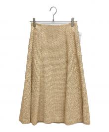 IENA LA BOUCLE×LINTON（イエナ ラ ブークル×リントン）の古着「ツイードフレアスカート」｜ベージュ