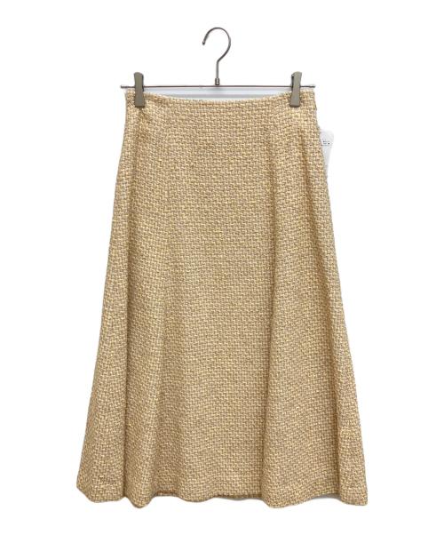 IENA LA BOUCLE（イエナ ラ ブークル）IENA LA BOUCLE (イエナ ラ ブークル) LINTON (リントン) ツイードフレアスカート ベージュ サイズ:36 未使用品の古着・服飾アイテム
