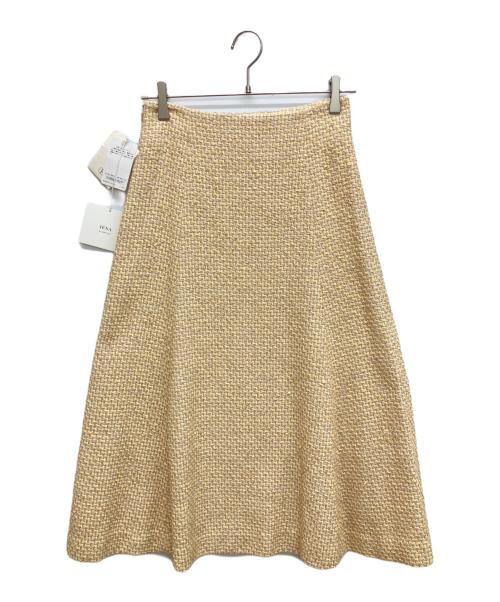 IENA LA BOUCLE（イエナ ラ ブークル）IENA LA BOUCLE (イエナ ラ ブークル) LINTON (リントン) ツイードフレアスカート ベージュ サイズ:36 未使用品の古着・服飾アイテム