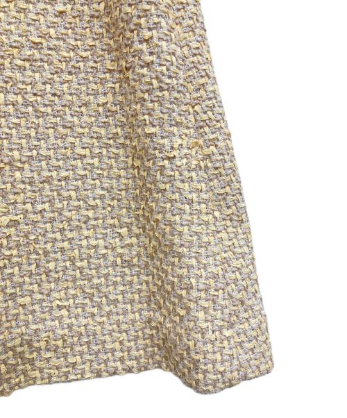 IENA LA BOUCLE（イエナ ラ ブークル）IENA LA BOUCLE (イエナ ラ ブークル) LINTON (リントン) ツイードフレアスカート ベージュ サイズ:36 未使用品の古着・服飾アイテム