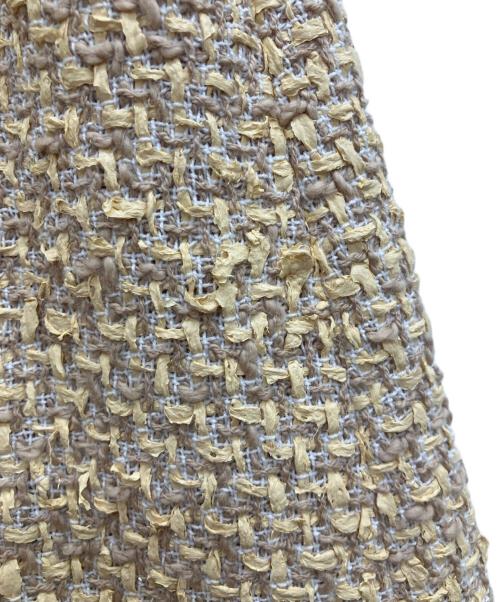 IENA LA BOUCLE（イエナ ラ ブークル）IENA LA BOUCLE (イエナ ラ ブークル) LINTON (リントン) ツイードフレアスカート ベージュ サイズ:36 未使用品の古着・服飾アイテム