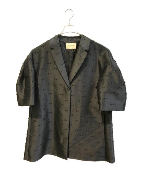 UNITED ARROWS（ユナイテッドアローズ）UNITED ARROWS (ユナイテッドアローズ) リボンカットジャガードコート ブラック サイズ:36の古着・服飾アイテム