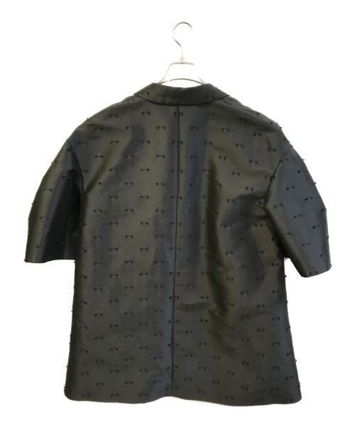 UNITED ARROWS（ユナイテッドアローズ）UNITED ARROWS (ユナイテッドアローズ) リボンカットジャガードコート ブラック サイズ:36の古着・服飾アイテム