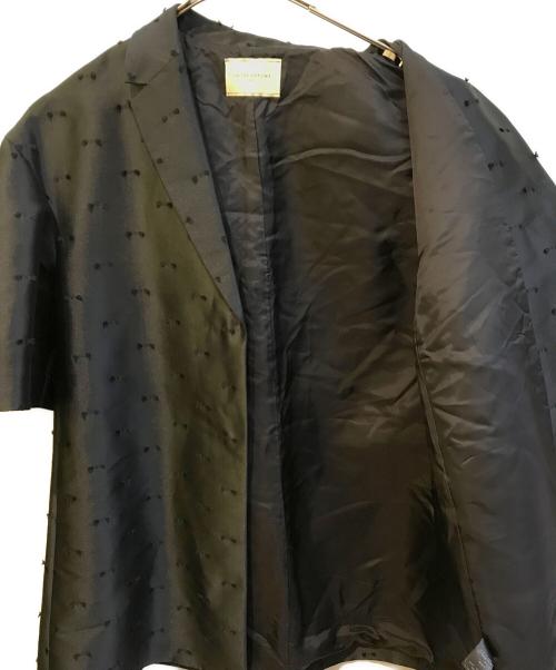 UNITED ARROWS（ユナイテッドアローズ）UNITED ARROWS (ユナイテッドアローズ) リボンカットジャガードコート ブラック サイズ:36の古着・服飾アイテム